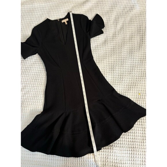 Rebecca Taylor Black size 2 dress v neck lots of ruffles - Picture 6 of 12